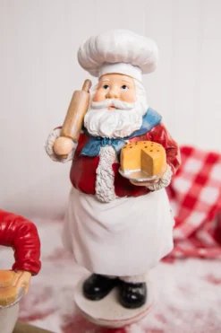 12" Resin Holiday Chef Santa