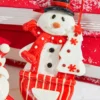 4.5" Resin Holiday Santa /Snowman Ornament