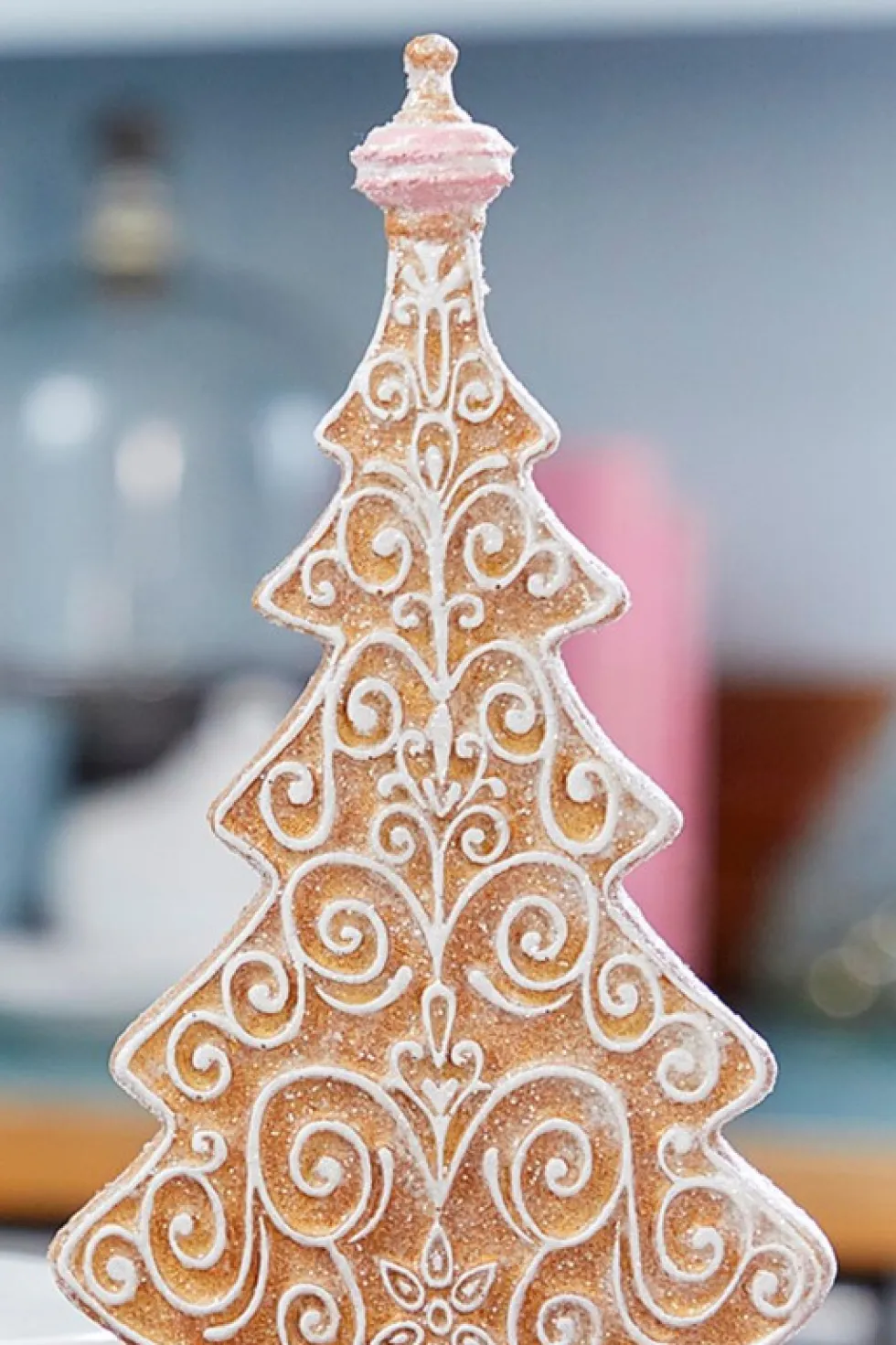 13.5" Resin Icing Gingerbread Tree
