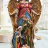 13.5" Resin Nativity Figurine With Angel