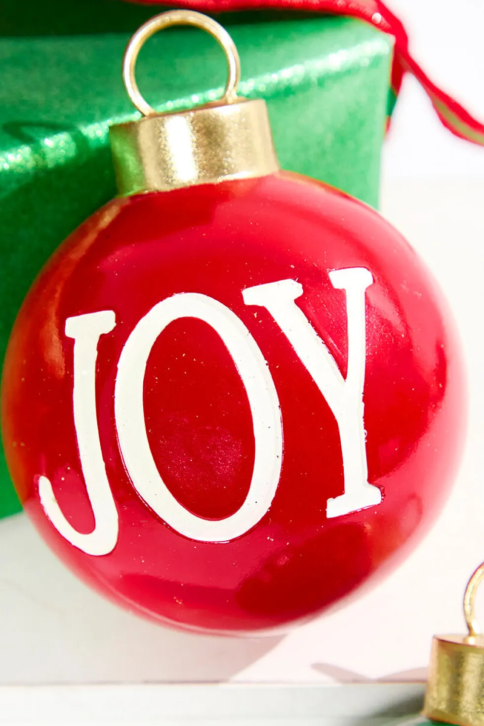 5" Resin Noel and Joy Ball Ornaments