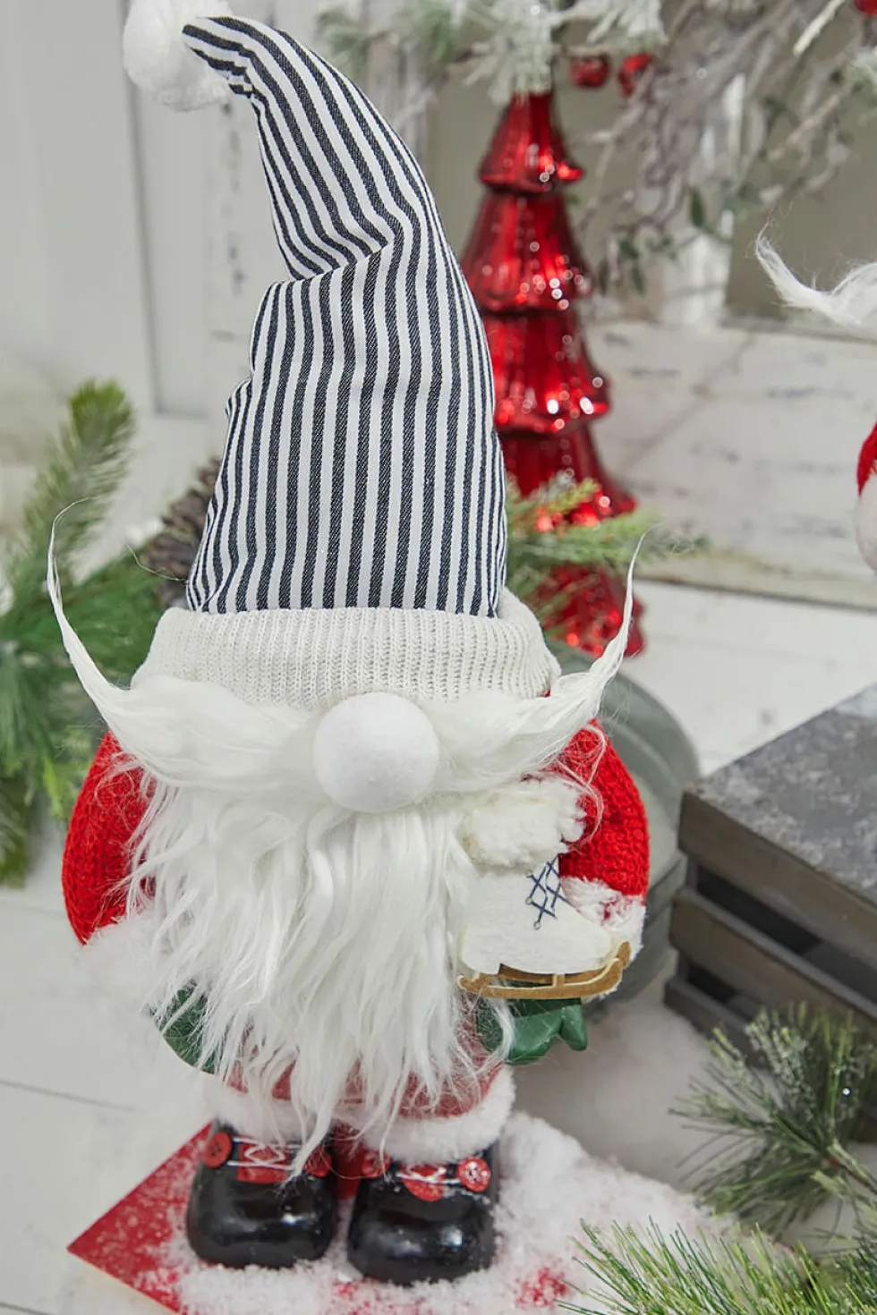 13” Resin Santa Gnome Figurine