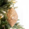4” Rose Gold Drop/Ball Glass Ornament