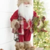 18" Santa with Wreath & Lantern