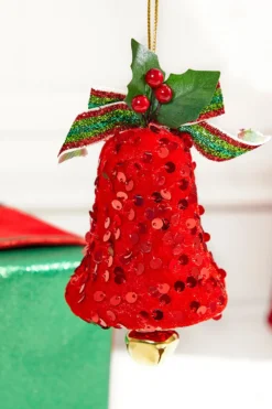 7" Sequin Bell Ornament