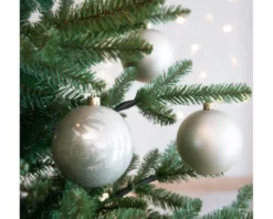 3.9” Shiny/Matte Pearl Shatterproof Ornaments - Set of 4
