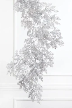 6' Silver Bling Bling Cedar Garland