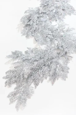 6' Silver Bling Bling Cedar Garland
