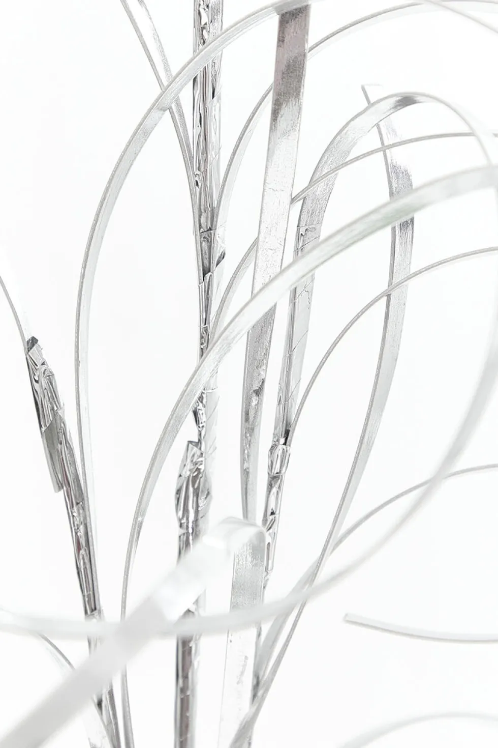 34" Silver Foil Grass Spray