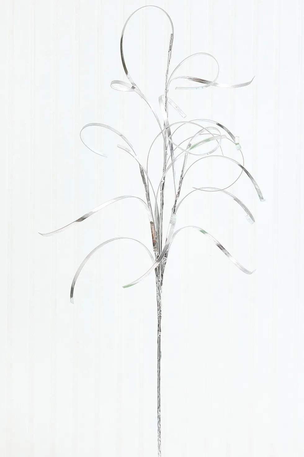 34" Silver Foil Grass Spray