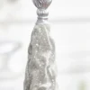 19" Silver Gray Flocked Resin Tree