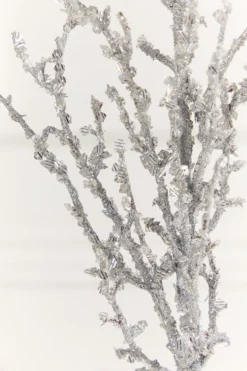 32" Silver Iced Sequin Bead Spray