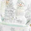 6.5" Silver & White Snowman Snow Globe