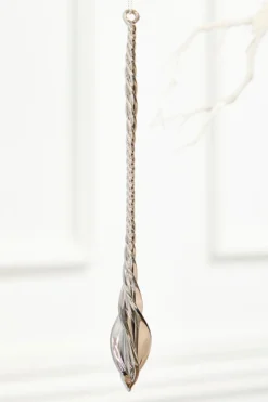 10" Slate Gray Drop Glass Ornament
