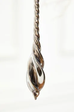 8" Slate Gray Drop Glass Ornament