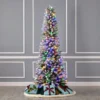 6' Slim Snow Kissed Pine Tree with 200 Multicolor LED Lights