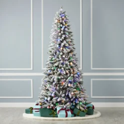 6.5' Snow Kissed Pine Tree with 350 Multicolor LED Lights