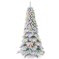 6.5' Snow Kissed Pine Tree with 350 Multicolor LED Lights