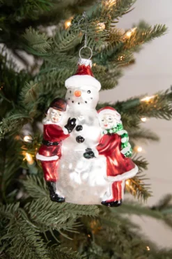 5.63” Snowman with Children Ornament