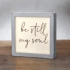 9" Square White Wood Plaque with LED Lights