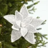 24" Sweater Patterned Poinsettia Stem