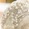 4" - 6" Taupe & Pearl Beaded Glass Ornament