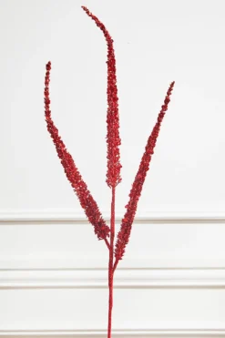 34” Triple Glitter Sequin Christmas Spray - Red