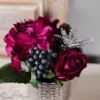 Valentine's Day Floral Arrangement with Real Touch Rose - Plum