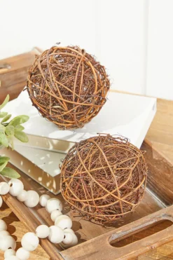 Vine Grapevine Ornaments - Set of 2