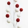 30” White & Red Ball Stem