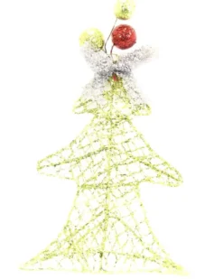 Wire Glittered Tree Hanging