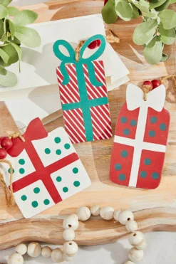 8"-10" Wooden Gift Box Ornament