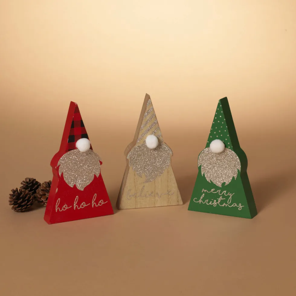 6.5" Wood Holiday Gnome