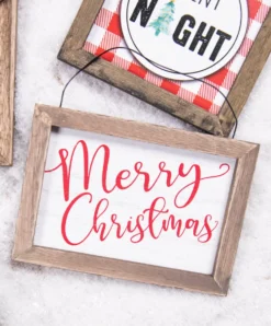 5.5” Wood Holiday Sign Ornament