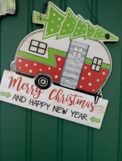 7.8” Wood Holiday Vehicle Christmas Ornaments