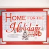 25.9” Wood “Home For The Holidays” Wall Decor