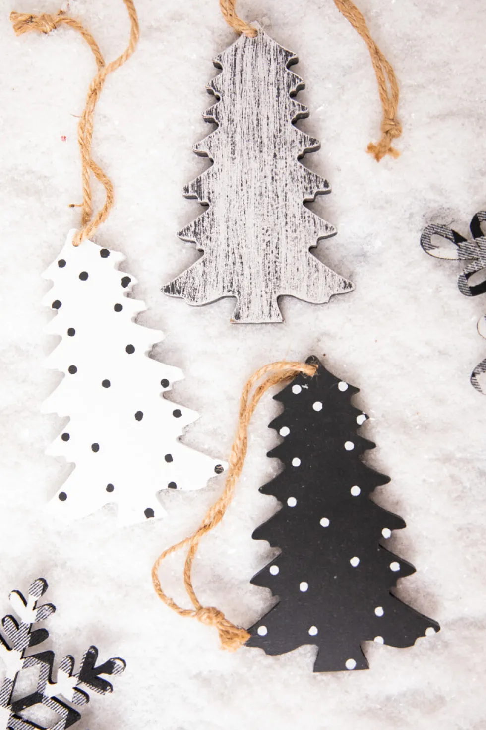 6” Wood Tree Christmas Ornament