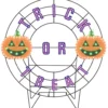 40" Wreath - Trick or Treat with Jack O'Lanterns with 239 Lights