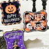 7"x 6" Assorted Halloween Embossed Sign