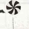 18" x 5" Black and White Lollipop Pick