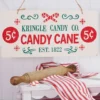 8" x 17" Candy Cane Ornament