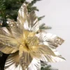 22” x 12.5" Gold Poinsettia Stem