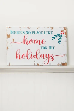18" x 11" Home for the Holidays Wooden Sign