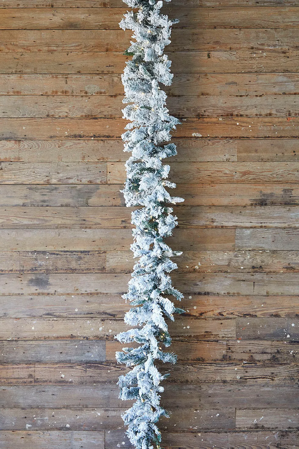 9' x 14" LED Flocked Balsam Garland