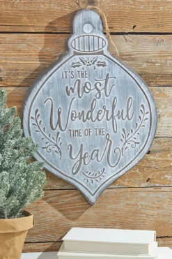 14" x 20" Metal Most Wonderful Time Wall Piece