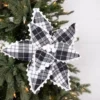 17” x 12" Plaid Ricrac Poinsettia Stem