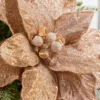 24" x 11" Rose Gold Beaded Sequins Poinsettia Stem