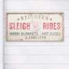 24" x 48" Sleigh Rides Metal Wall Decor