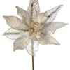 20” x 13" Velvet Sheer Blush Poinsettia Stem