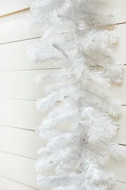 9' x 12" White Crystal Spruce Garland